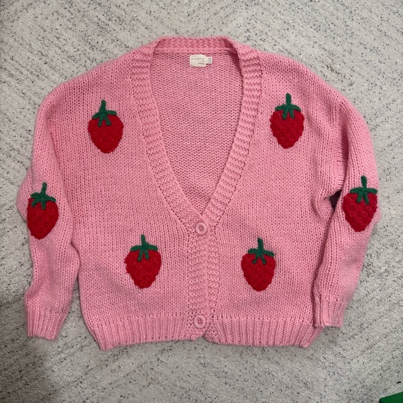 Sweaters - Dreamers by Debut Strawberry Cardigan
